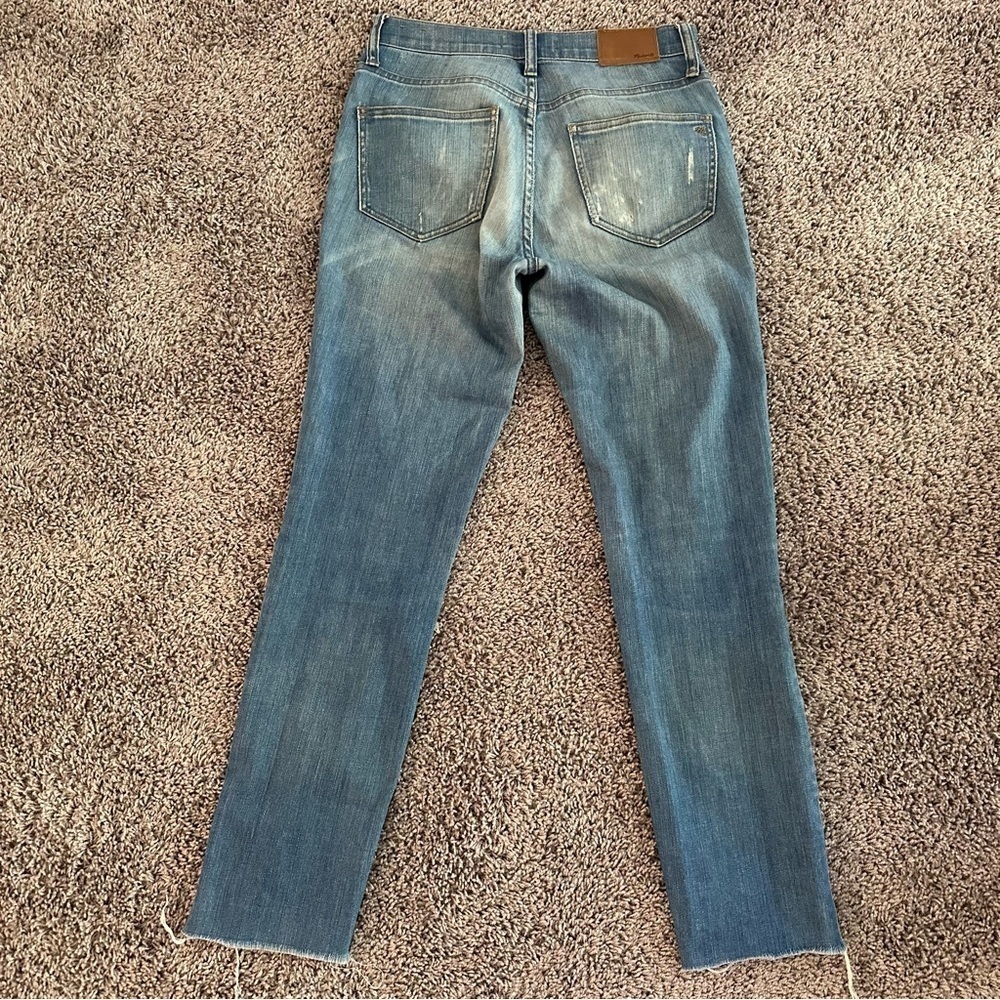 Madewell 9” High Riser Skinny Size 25 distressed ankle jeans - Picture 2 of 9